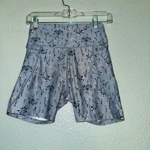 Biker shorts, No brand, Size small. Has flower Patterns.